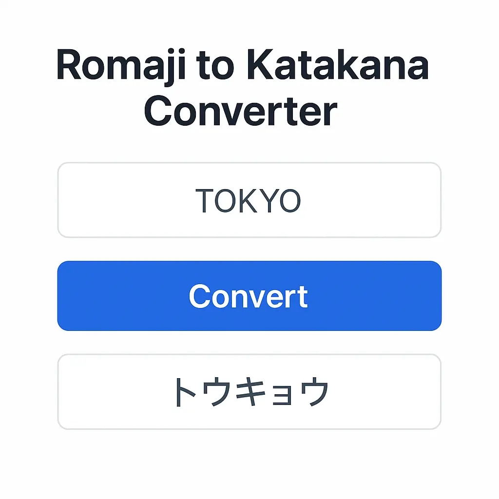 Romaji to katakana Converter